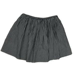 Madewell Gingham Shirred Skirt Women’s Size 6 Blac